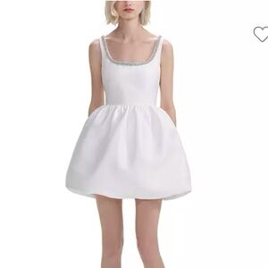 Self-portrait white mini dress